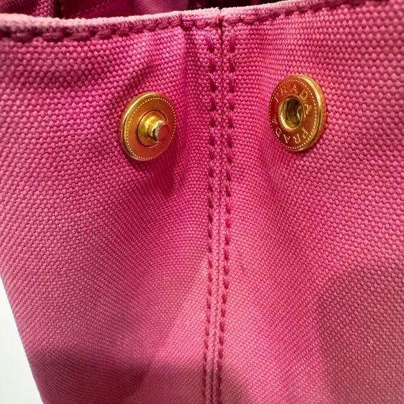 Prada Small Canapa distressed denim tote - Picture 11 of 13